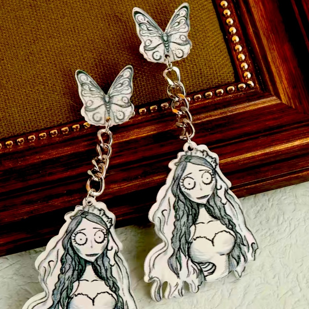 Corpse bride earrings